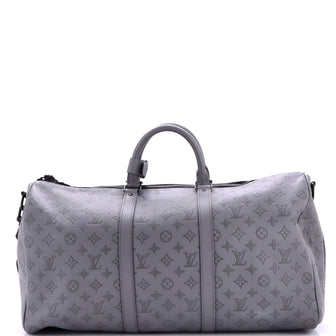 Louis Vuitton Keepall Bandouliere Bag Monogram Shadow Leather 50