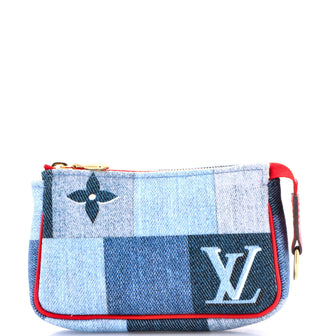 Louis Vuitton Pochette Accessoires Damier and Monogram Patchwork Denim Micro