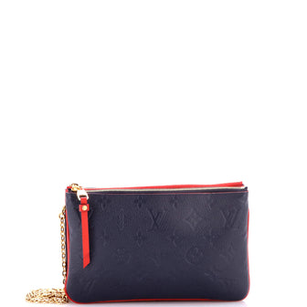 Louis Vuitton Double Zip Pochette Monogram Empreinte Leather