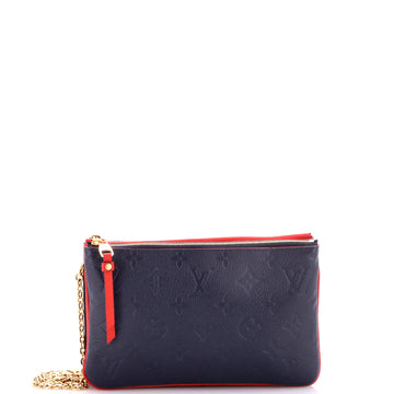 Louis Vuitton Double Zip Pochette Monogram Empreinte Leather