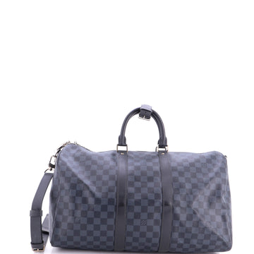 Louis Vuitton Keepall Bandouliere Bag Damier Cobalt 45