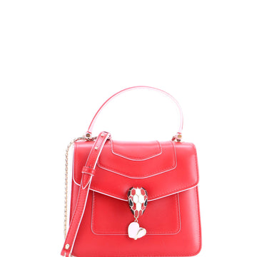 Bvlgari Serpenti Forever Dangle Top Handle Bag Leather Small