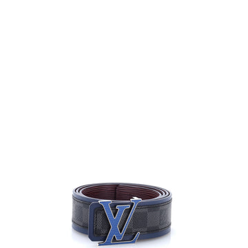 Louis Vuitton LV Initiales Reversible Belt Damier Graphite and Epi Leather Wide