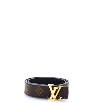 Louis Vuitton LV Initiales Reversible Belt Monogram Canvas and Leather Thin
