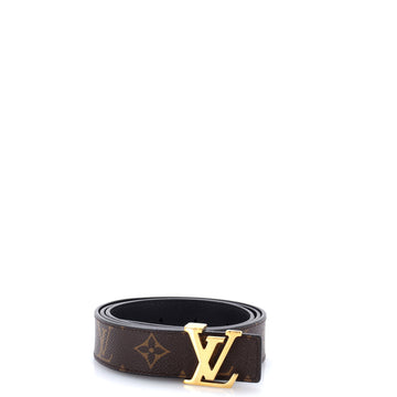 Louis Vuitton LV Initiales Reversible Belt Monogram Canvas and Leather Thin