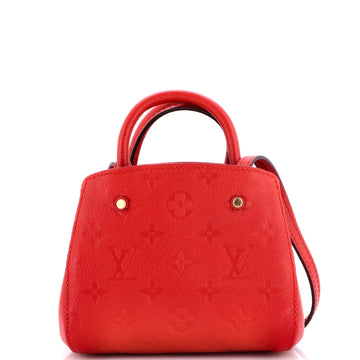 Louis Vuitton Montaigne Handbag Monogram Empreinte Leather Nano