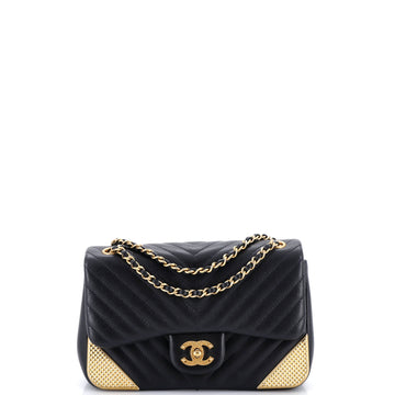 Chanel Rock the Corner Flap Bag Chevron Calfskin Mini
