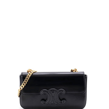 Celine Triomphe Chain Shoulder Bag Leather Small