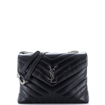 Saint Laurent Loulou Shoulder Bag Matelasse Chevron Leather Medium