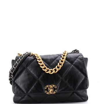 Chanel 19 Flap Bag Quilted Leather Maxi