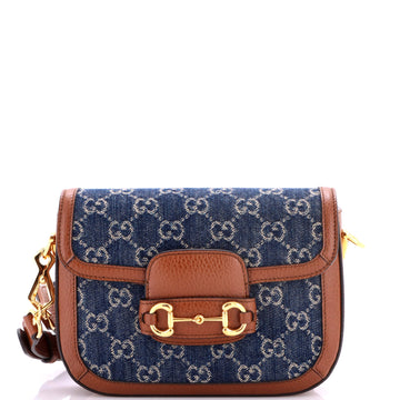 Gucci Horsebit 1955 Shoulder Bag GG Denim Mini