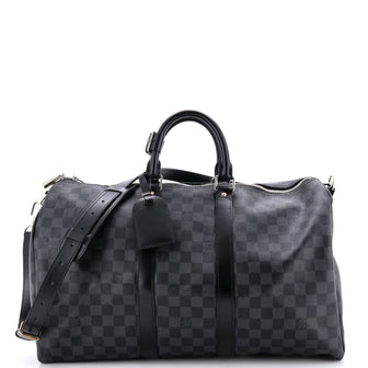 Louis Vuitton Keepall Bandouliere Bag Damier Graphite 45