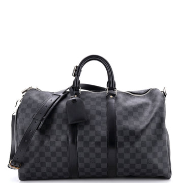 Louis Vuitton Keepall Bandouliere Bag Damier Graphite 45