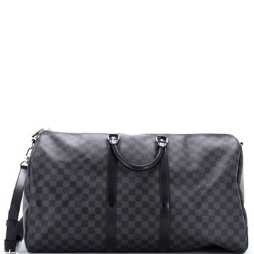Louis Vuitton Keepall Bandouliere Bag Damier Graphite 55