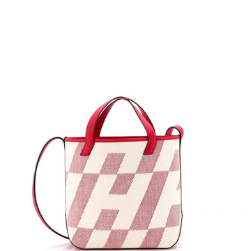 Hermes Cabas H en Biais Tote Canvas with Leather 27