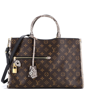Louis Vuitton Popincourt NM Handbag Monogram Canvas with Python MM
