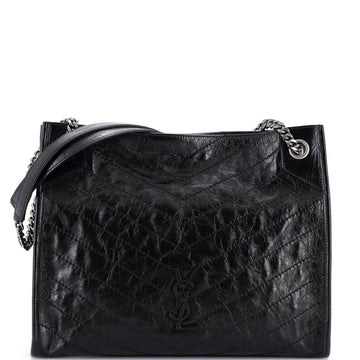 Saint Laurent Niki Shopping Tote Matelasse Chevron Leather Medium