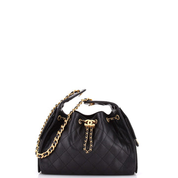 Chanel 25 Hobo Bag Quilted Caviar Small