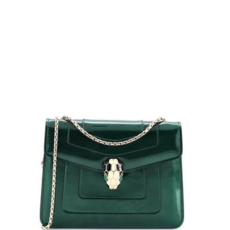 Bvlgari Serpenti Forever Square Shoulder Bag Patent Small