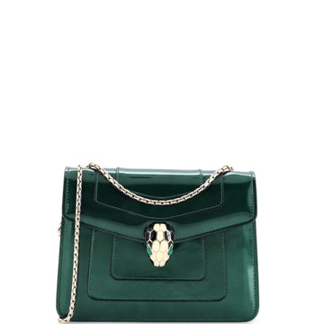 Bvlgari Serpenti Forever Square Shoulder Bag Patent Small