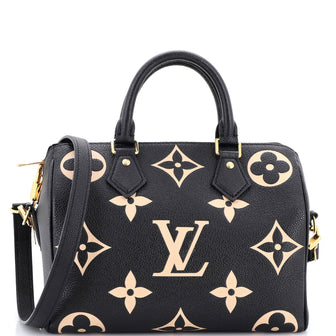 Louis Vuitton Speedy Bandouliere Bag Bicolor Monogram Empreinte Giant 25