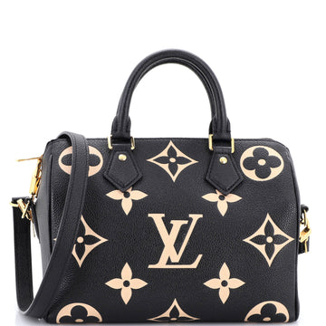 Louis Vuitton Speedy Bandouliere Bag Bicolor Monogram Empreinte Giant 25