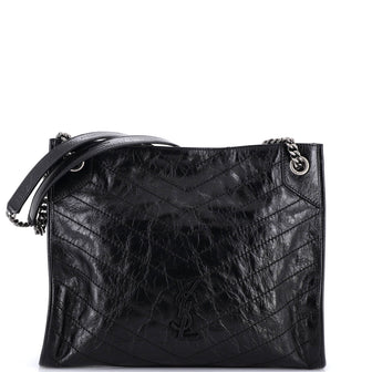 Saint Laurent Niki Shopping Tote Matelasse Chevron Leather Medium