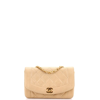 Chanel Vintage Diana Flap Bag Quilted Lambskin Small
