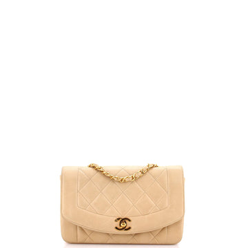 Chanel Vintage Diana Flap Bag Quilted Lambskin Small