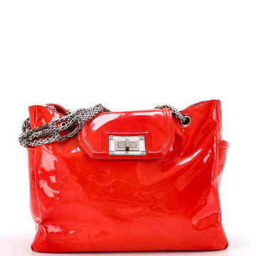Chanel Mademoiselle Lock Chain Shopper Tote Patent