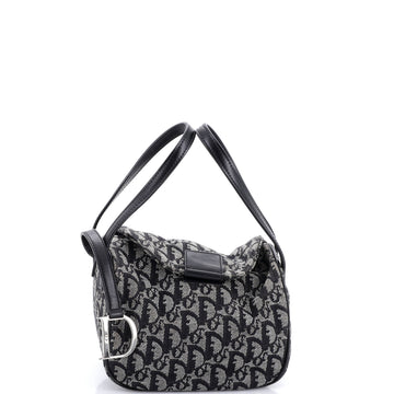 Christian Dior Vintage Bowler Bag Diorissimo Canvas Small