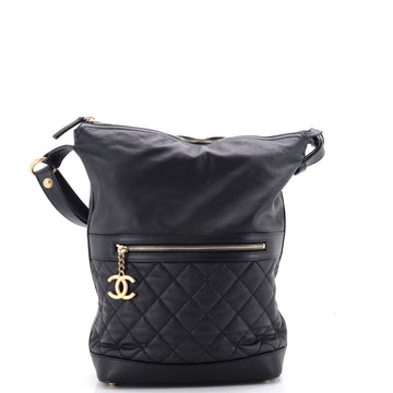 Chanel Casual Style Hobo Quilted Caviar Large