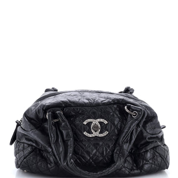 Chanel Coco Rider Bowler Bag Quilted Aged Calfskin Large