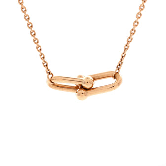 Tiffany & Co. HardWear Double Link Pendant Necklace 18K Rose Gold Small