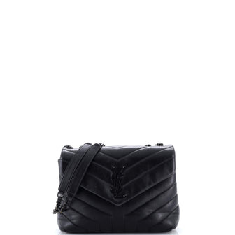 Saint Laurent Loulou Shoulder Bag Matelasse Chevron Leather Small