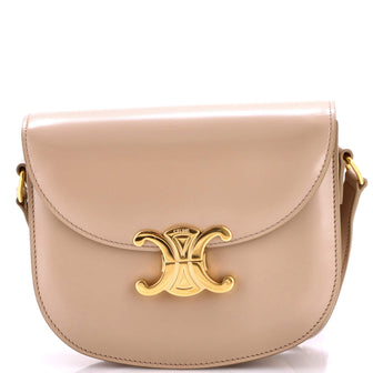 Celine Triomphe Besace Clea Flap Bag Leather