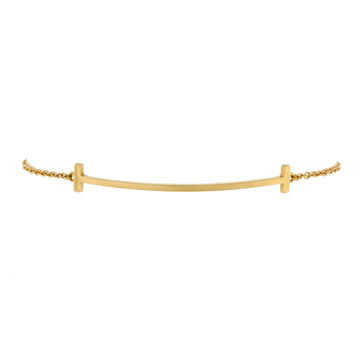 Tiffany & Co. T Smile Chain Bracelet 18K Yellow Gold Medium