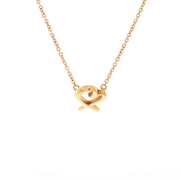 Tiffany & Co. Paloma Picasso Loving Heart Pendant Necklace 18K Yellow Gold