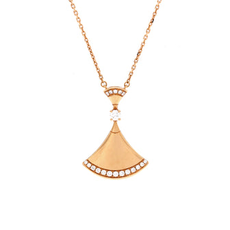 Bvlgari Divas' Dream Pendant Necklace 18K Rose Gold with Diamonds Large