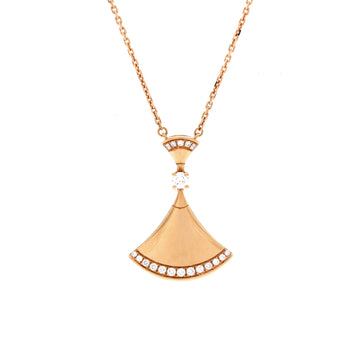 Bvlgari Divas' Dream Pendant Necklace 18K Rose Gold with Diamonds Large
