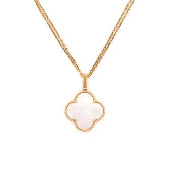 Van Cleef & Arpels Magic Alhambra Long Necklace 18K Yellow Gold and Mother of Pearl