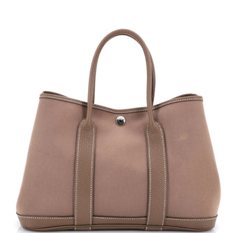 Hermes Garden Party Tote Toile and Leather 30