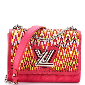 Louis Vuitton Twist Handbag Limited Edition Stitched Epi Leather MM