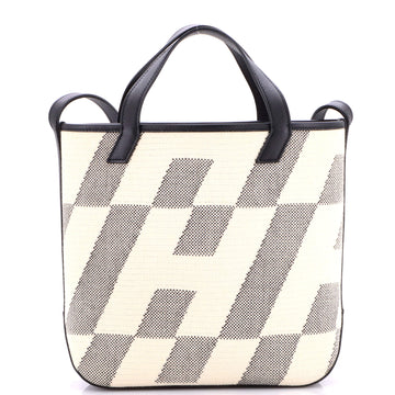 Hermes Cabas H en Biais Tote Canvas with Leather 27