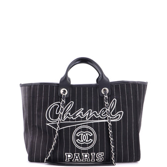 Chanel Deauville Tote Embellished Shiny Calfskin Medium