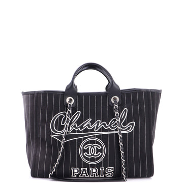 Chanel Deauville Tote Embellished Shiny Calfskin Medium