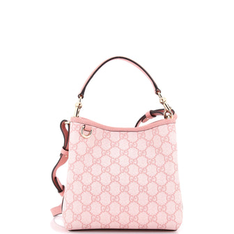 Gucci GG Emblem Bucket Bag GG Coated Canvas Small