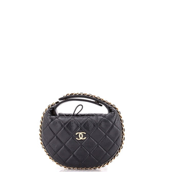 Chanel Chain Around Hobo Pouch Quilted Lambskin Mini