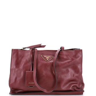Prada Compartment Shoulder Bag Soft Calf Medium