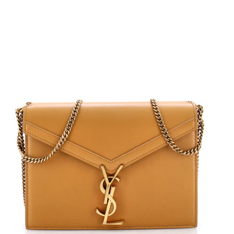Saint Laurent Cassandra Chain Shoulder Bag Leather Medium